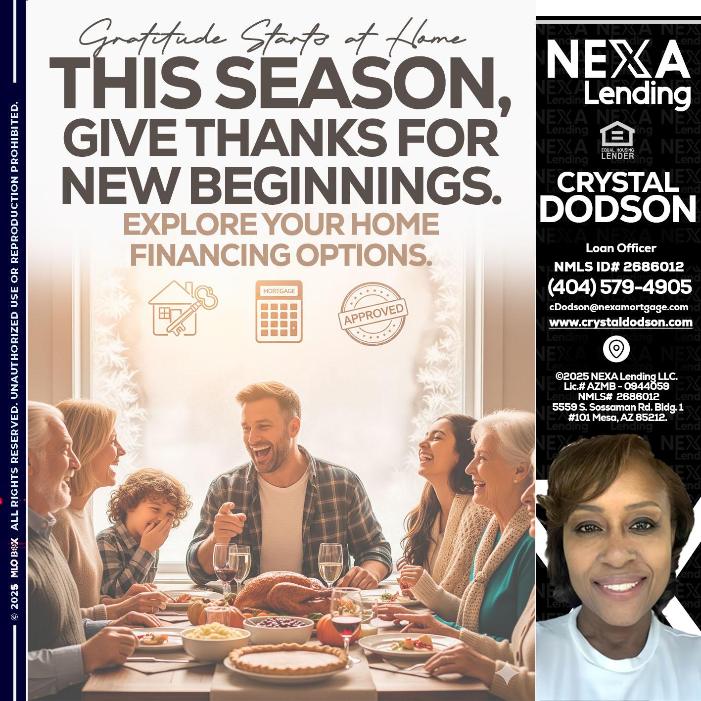 THIS SEASON - Crystal Dodson -Loan Officer