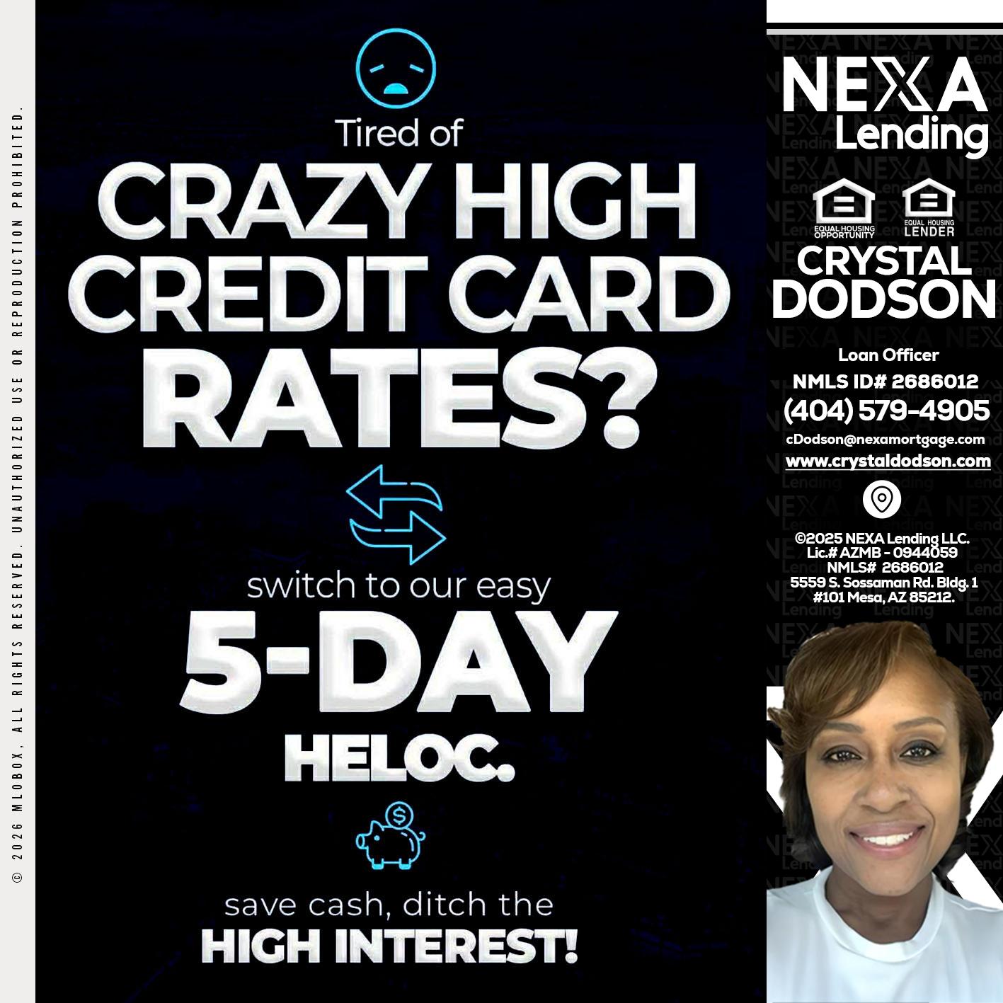CRAZY HIGH - Crystal Dodson -Loan Officer