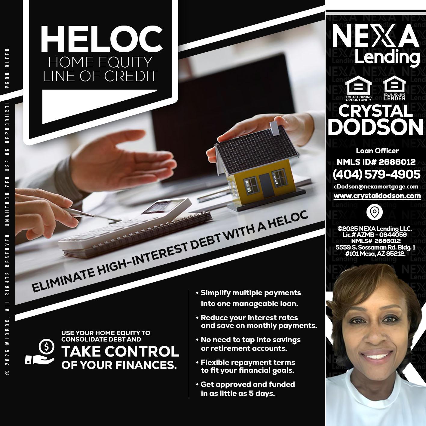 HELOC - Crystal Dodson -Loan Officer