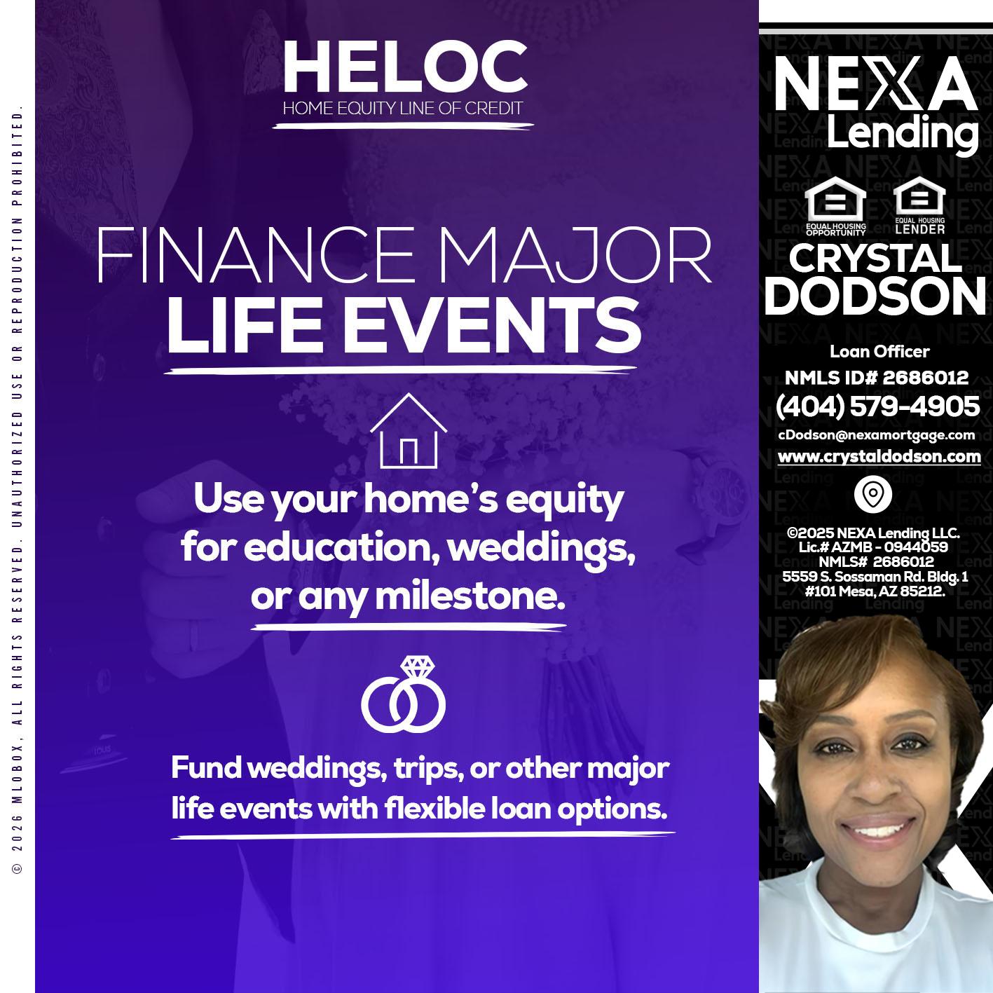 HELOC - Crystal Dodson -Loan Officer