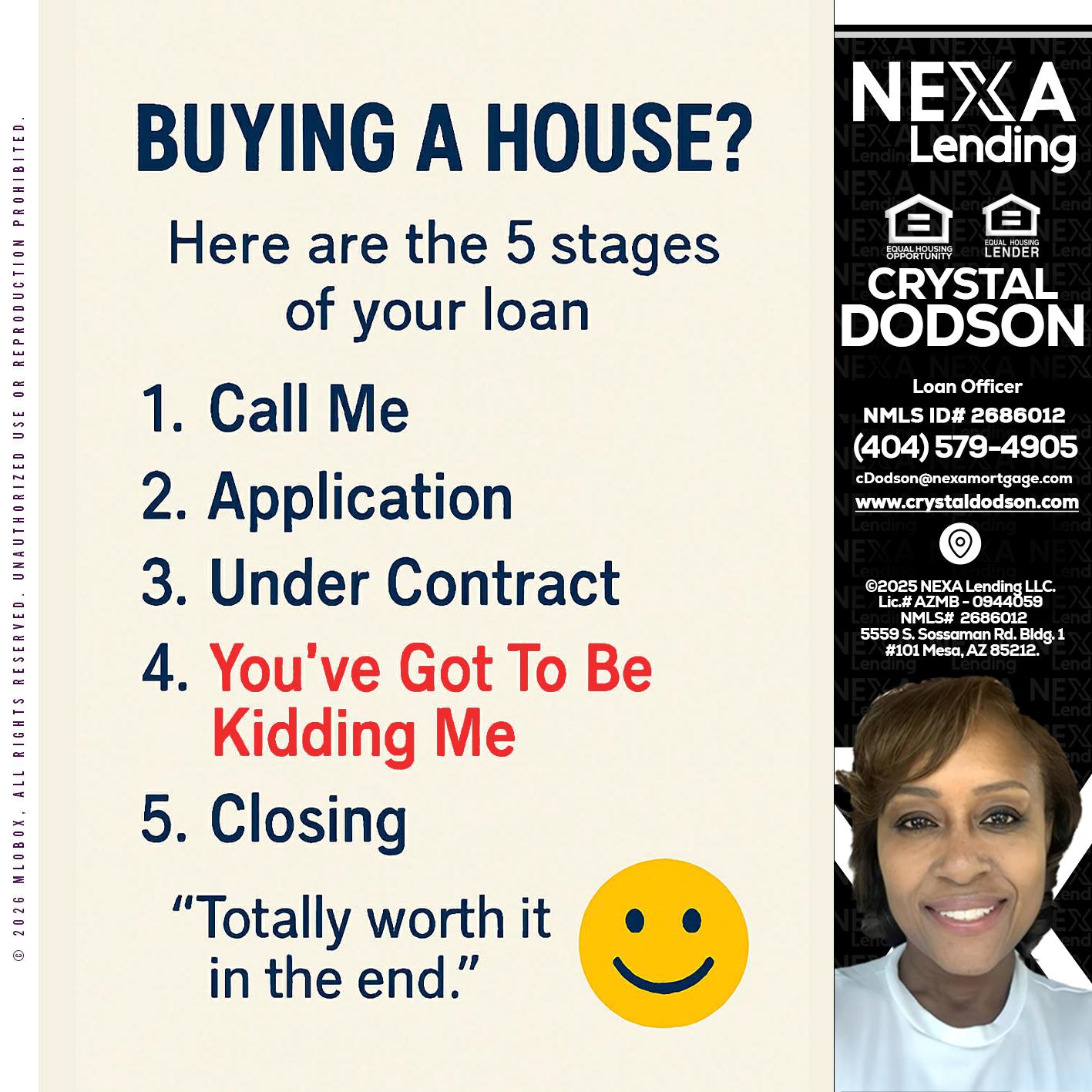 BUYING A HOUSE - Crystal Dodson -Loan Officer