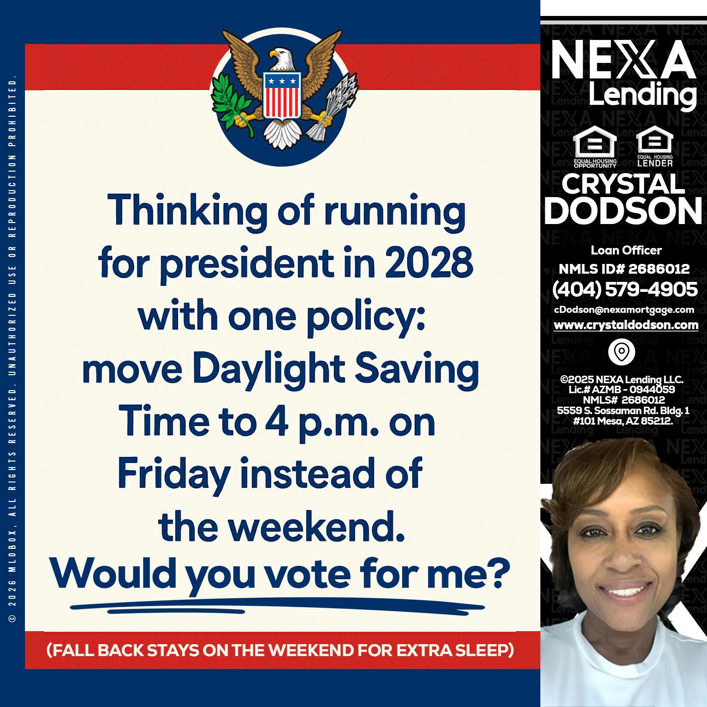 THINKING OF RUNING - Crystal Dodson -Loan Officer