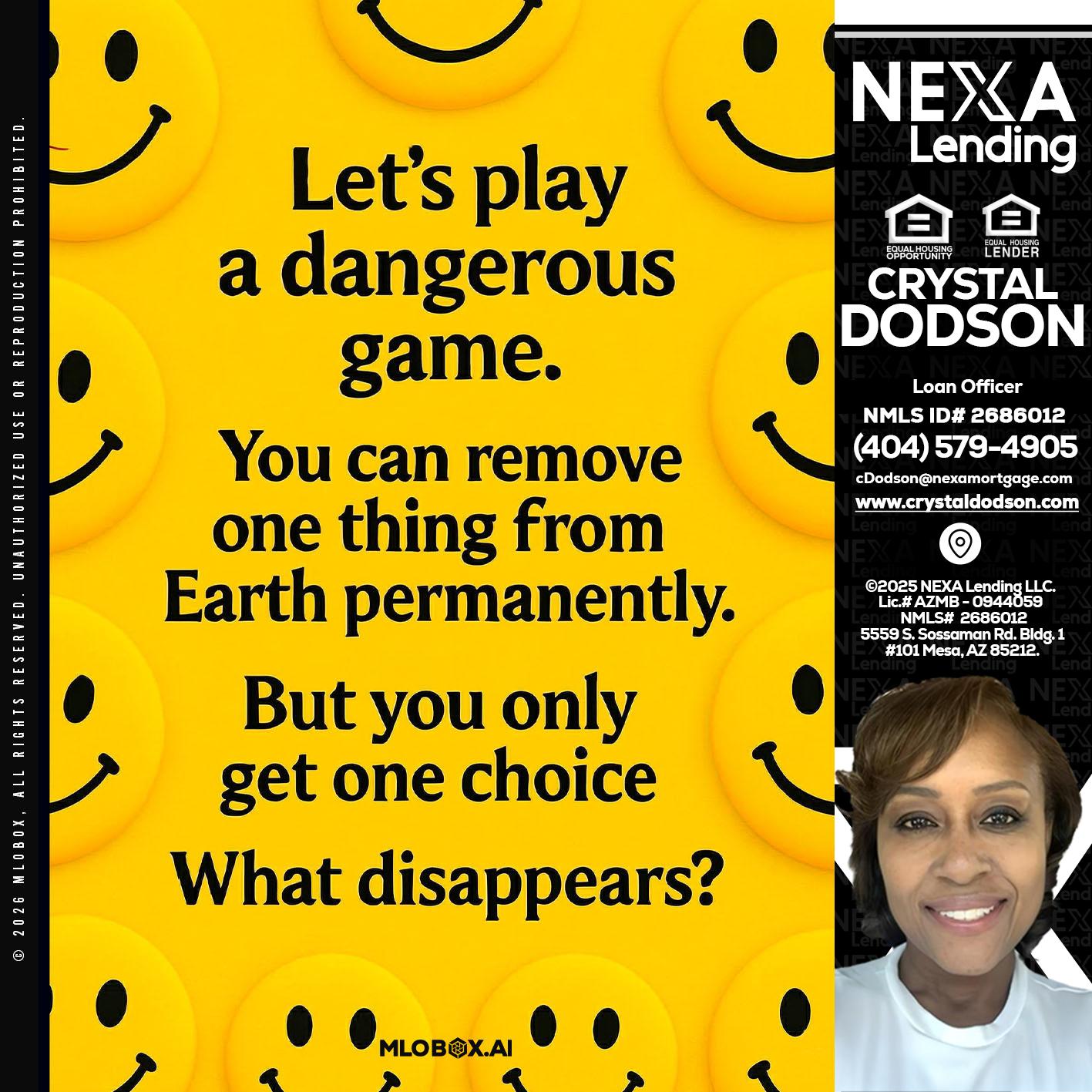 LETS PLAY - Crystal Dodson -Loan Officer