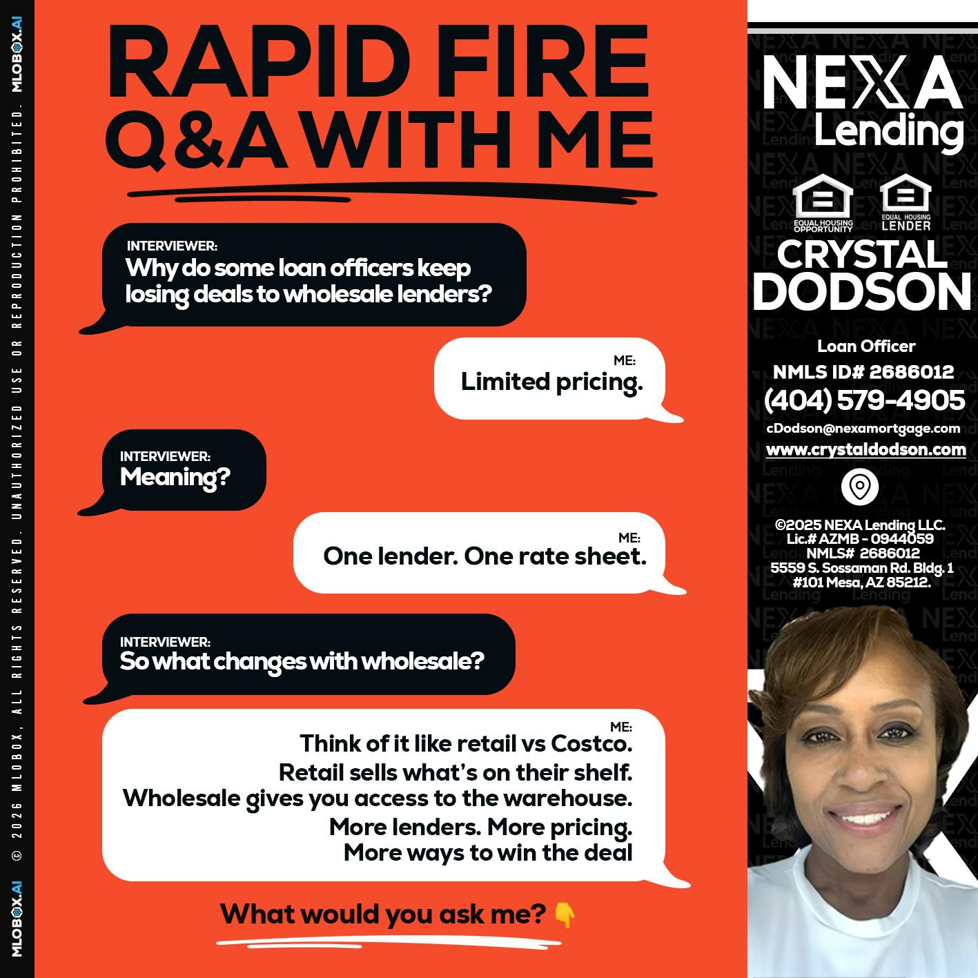 Q&A - Crystal Dodson -Loan Officer