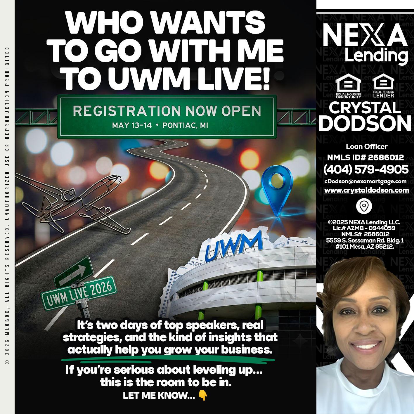 WHO WANTS - Crystal Dodson -Loan Officer