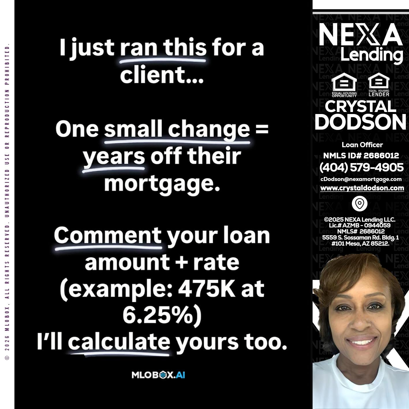 I JUST RAN - Crystal Dodson -Loan Officer