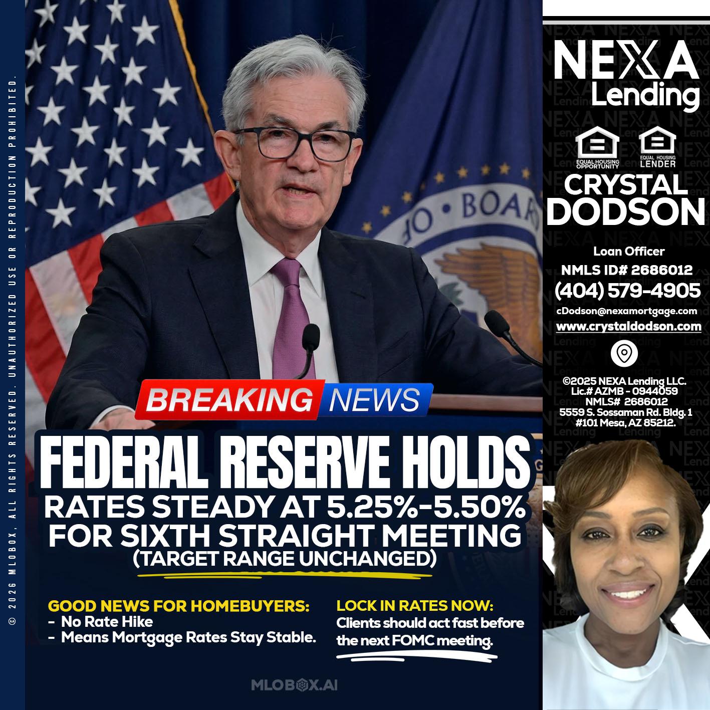 federal reserve - Crystal Dodson -Loan Officer