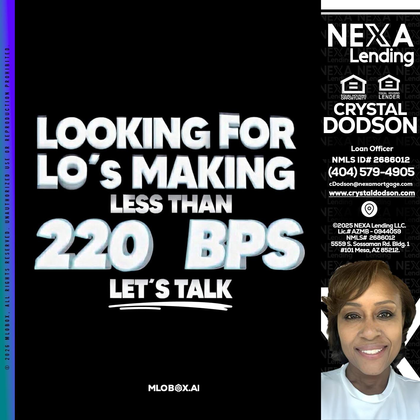 LOOKING FOR - Crystal Dodson -Loan Officer