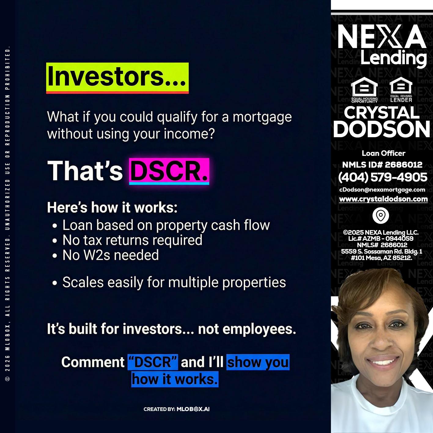 INVESTORS - Crystal Dodson -Loan Officer