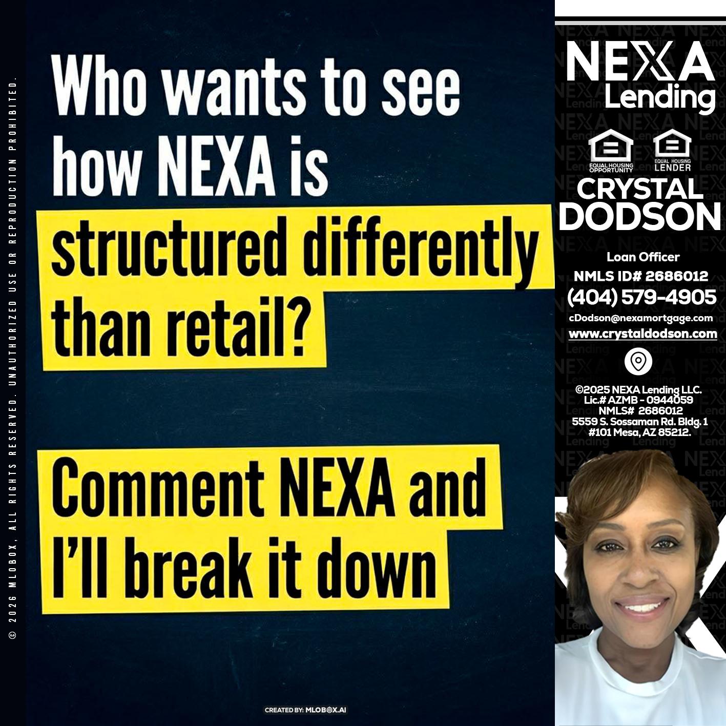 who want to see - Crystal Dodson -Loan Officer