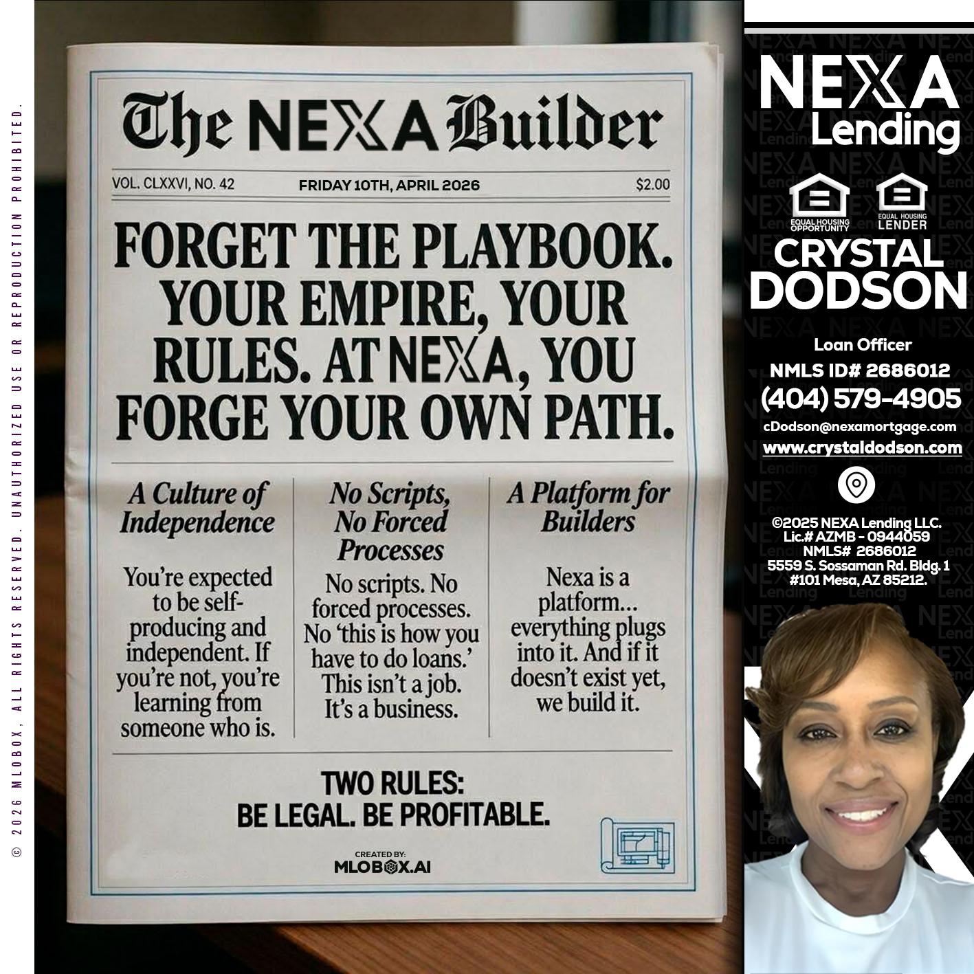 THE NEXA BUILDER - Crystal Dodson -Loan Officer