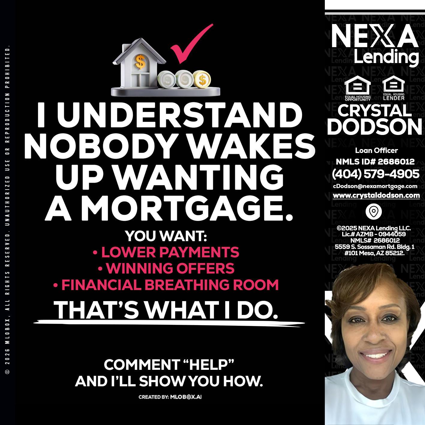 I UNDERSTAND - Crystal Dodson -Loan Officer