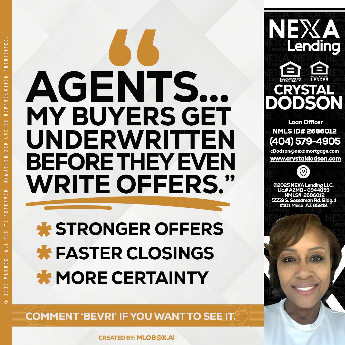 agents - Crystal Dodson -Loan Officer