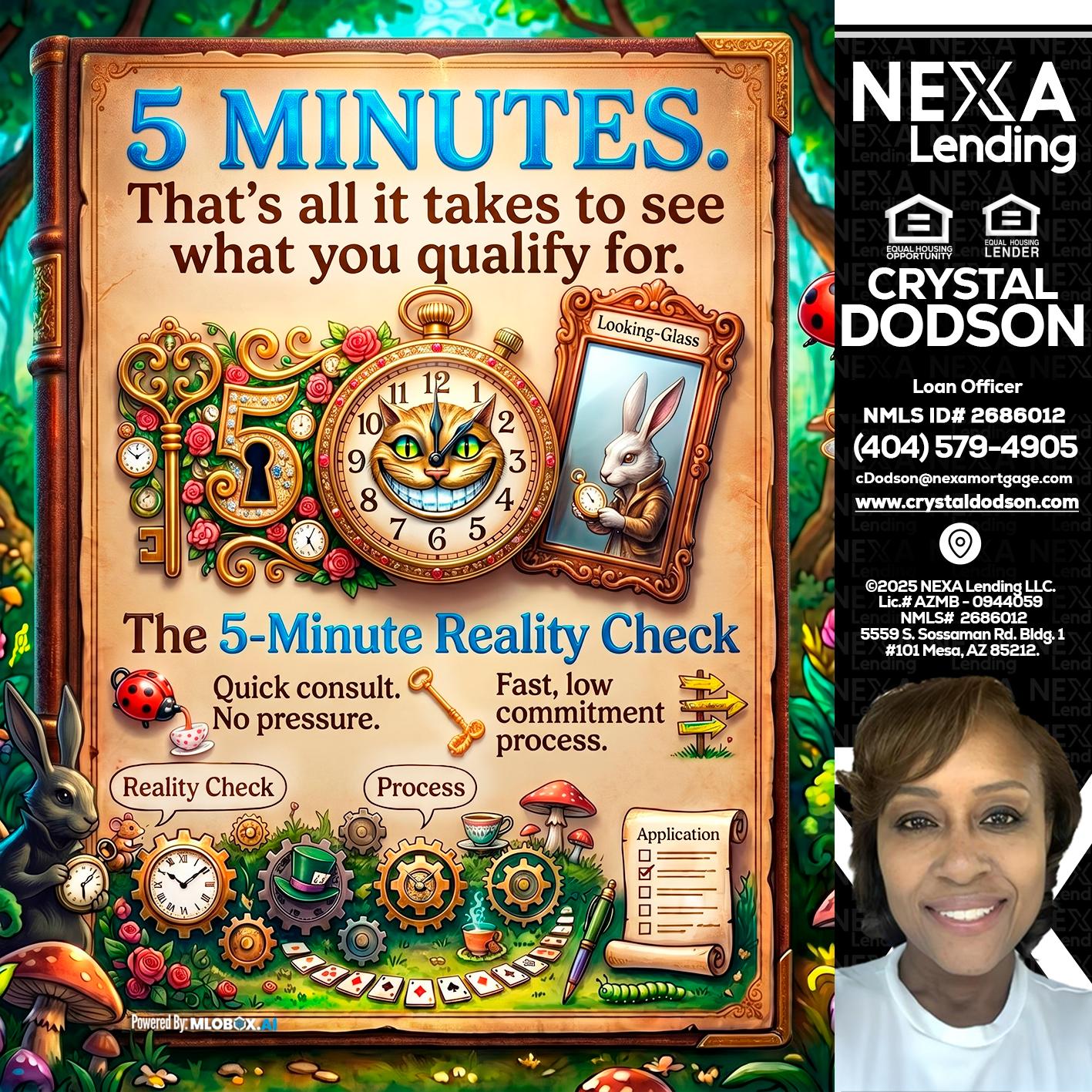 Reality Check! - Crystal Dodson -Loan Officer