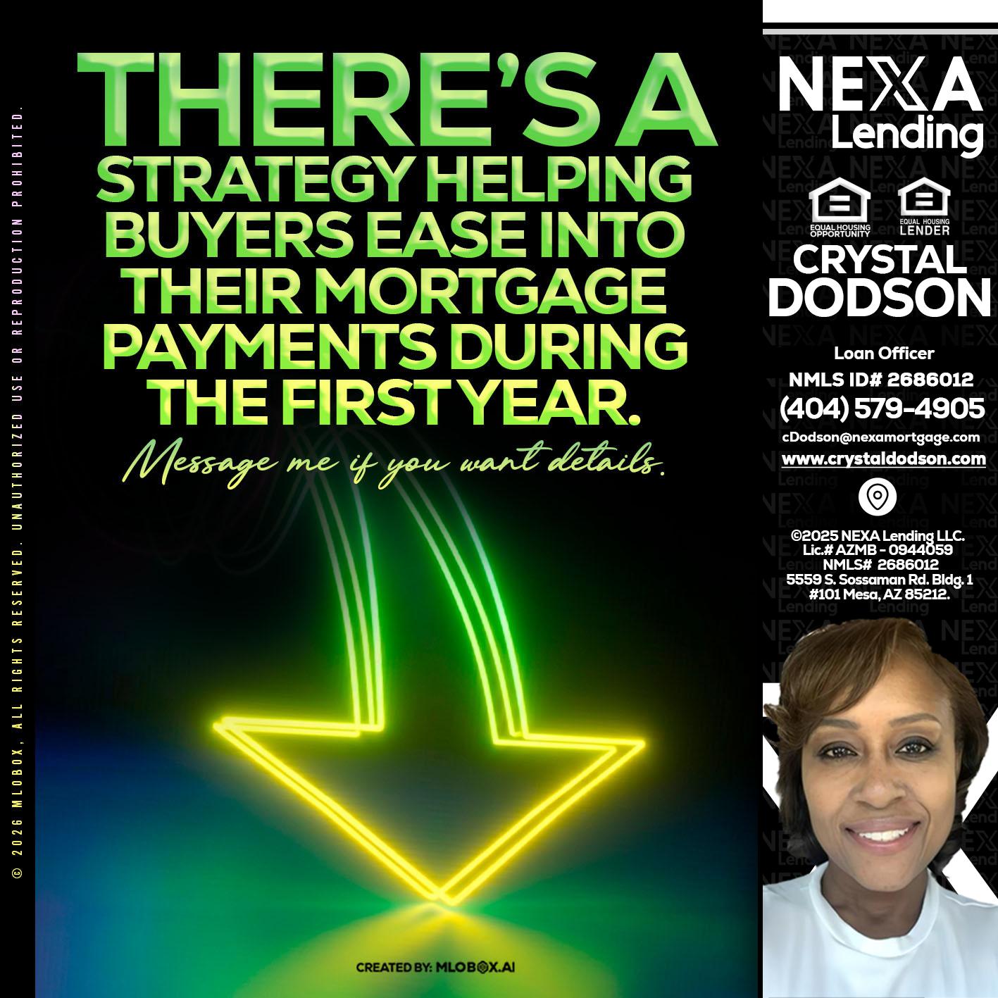THERES A STATEGY - Crystal Dodson -Loan Officer