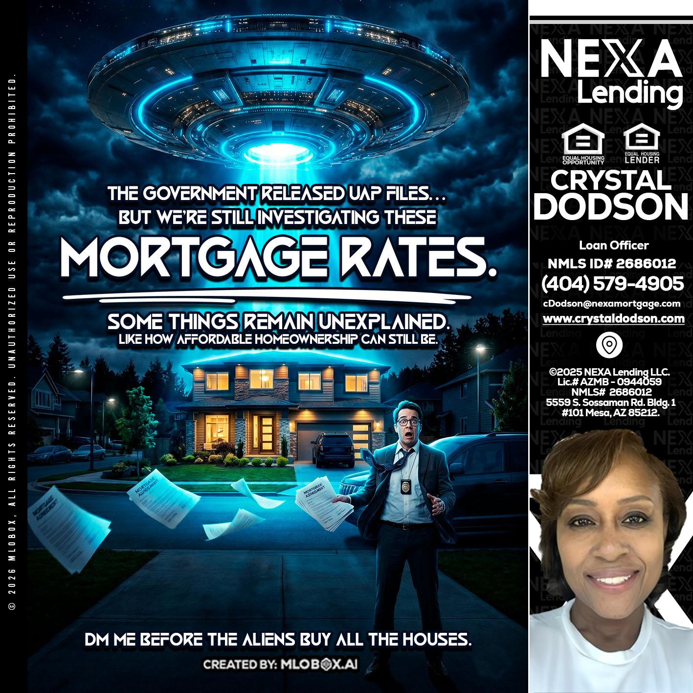 MORTGAGE RATES - Crystal Dodson -Loan Officer