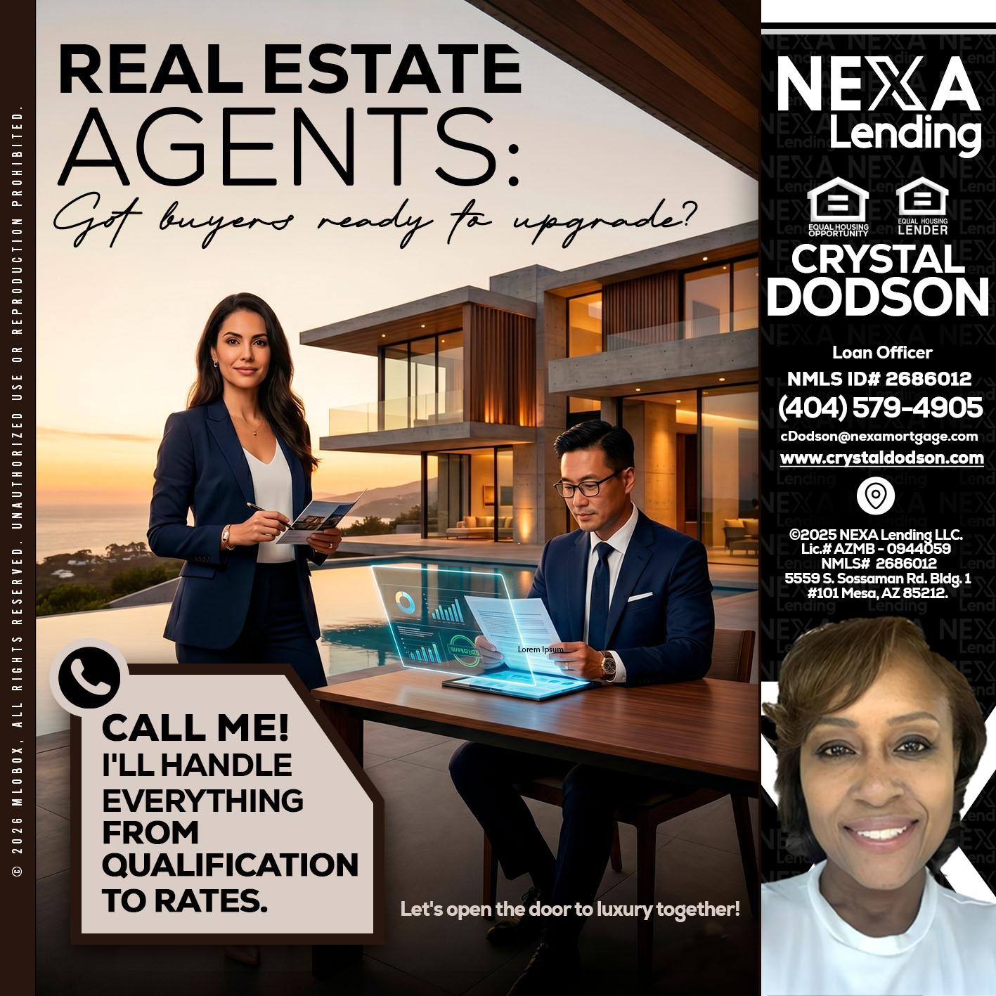 REAL ESTATE AGENTS - Crystal Dodson -Loan Officer