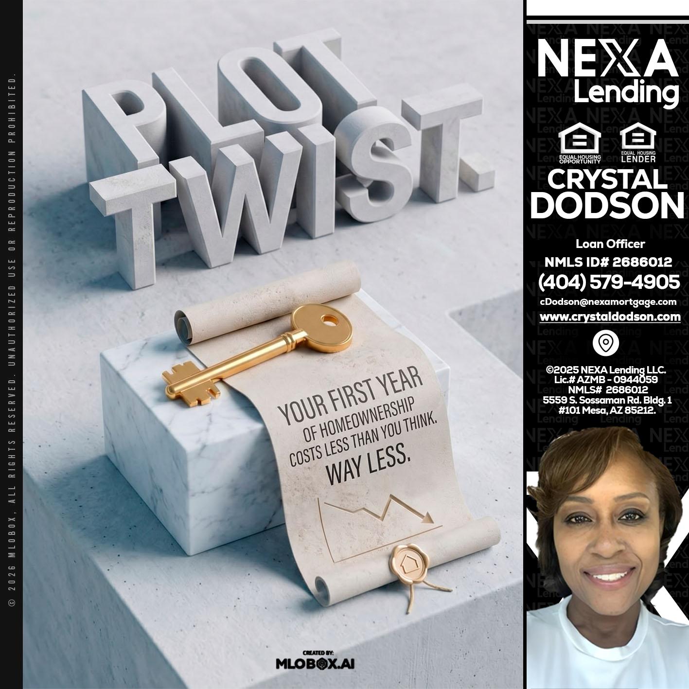 PLOT TWIST - Crystal Dodson -Loan Officer