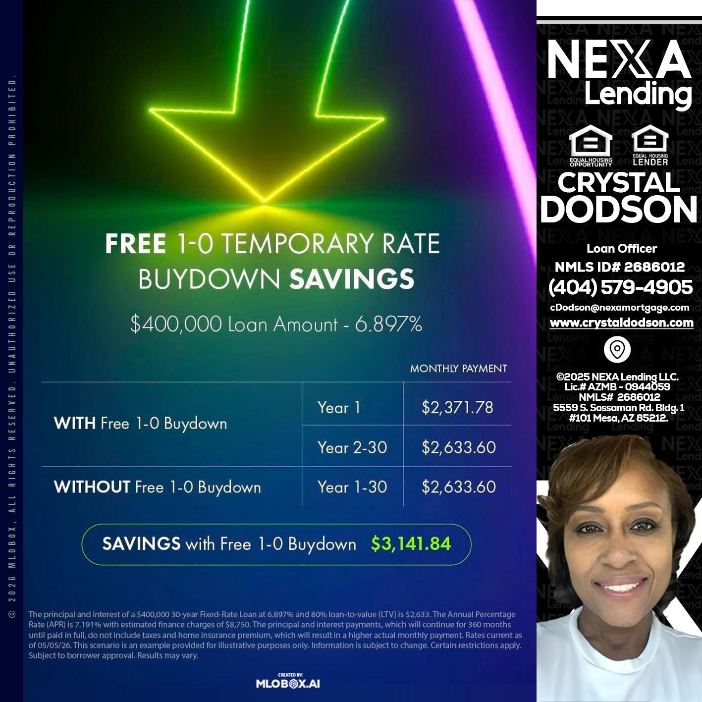 BUYDOWN - Crystal Dodson -Loan Officer