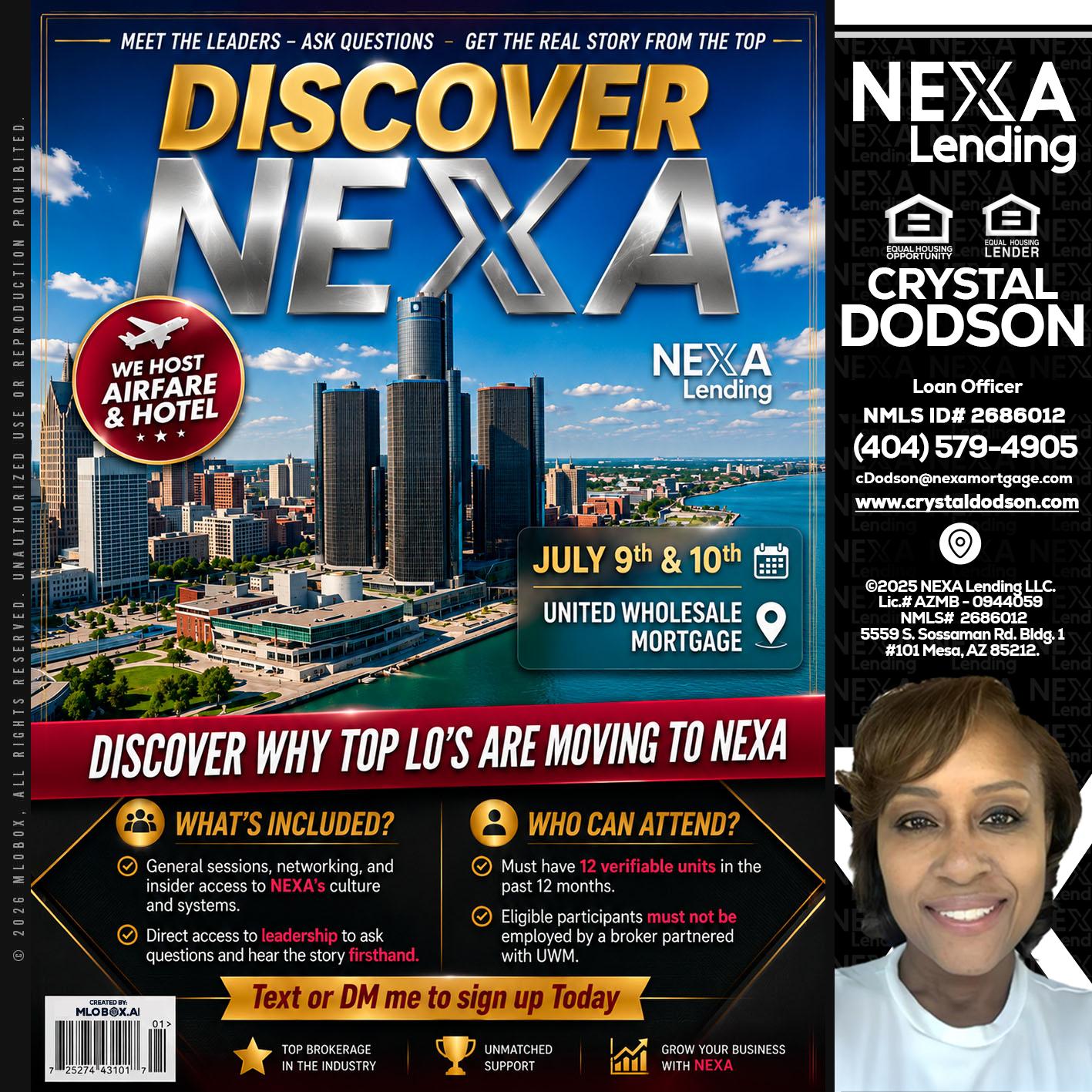 DISCOVER NEXA - Crystal Dodson -Loan Officer