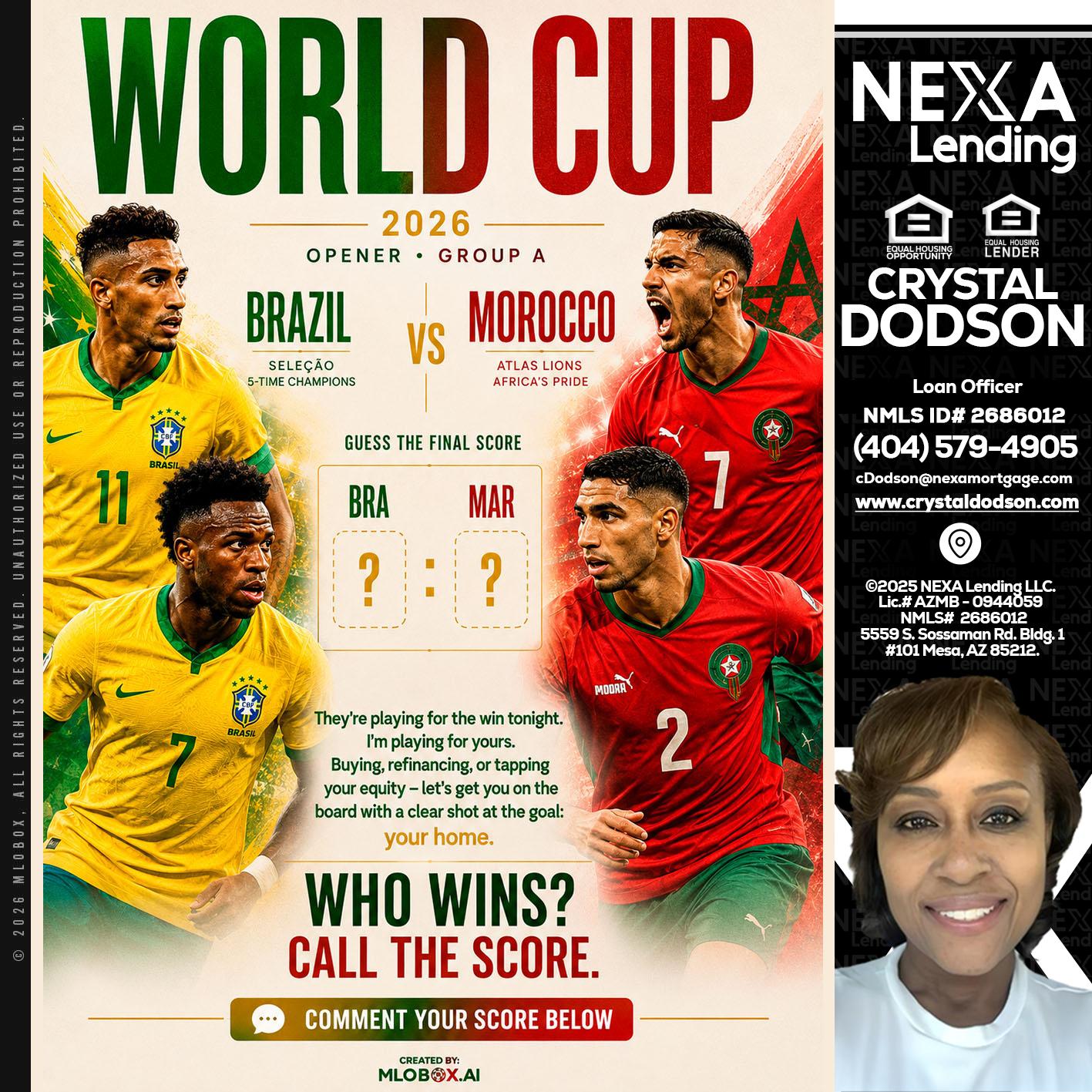 WORLD CUP - Crystal Dodson -Loan Officer