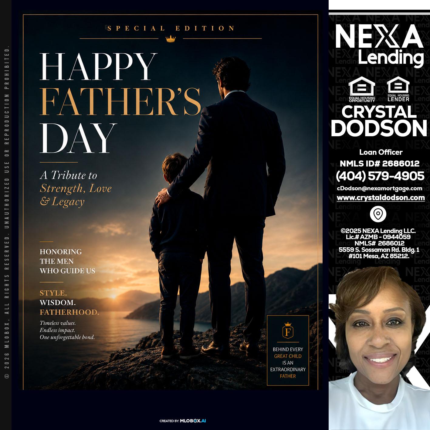 HAPPY FATHERS DAY - Crystal Dodson -Loan Officer