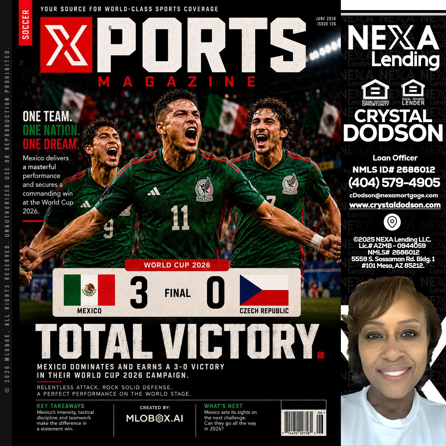 World Cup 2026 MEX 1-0 CZECH - Crystal Dodson -Loan Officer