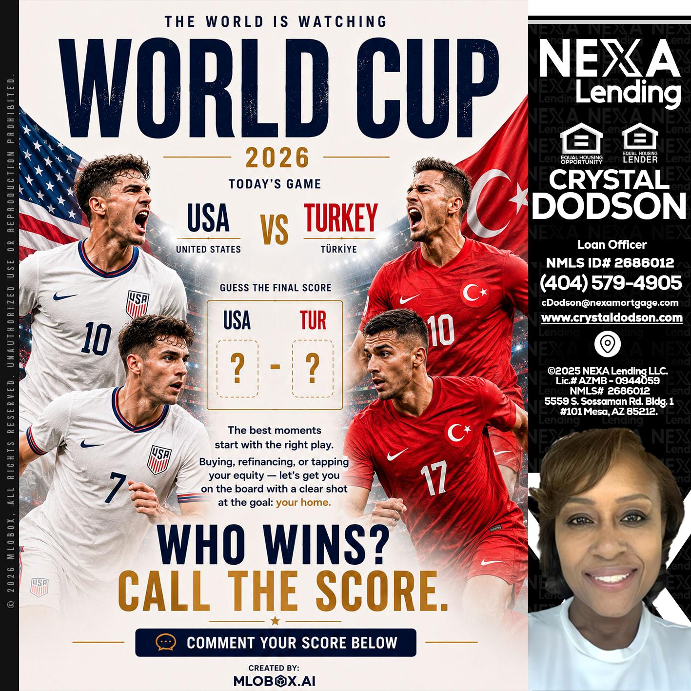 WORLD CUP 2026 - Crystal Dodson -Loan Officer