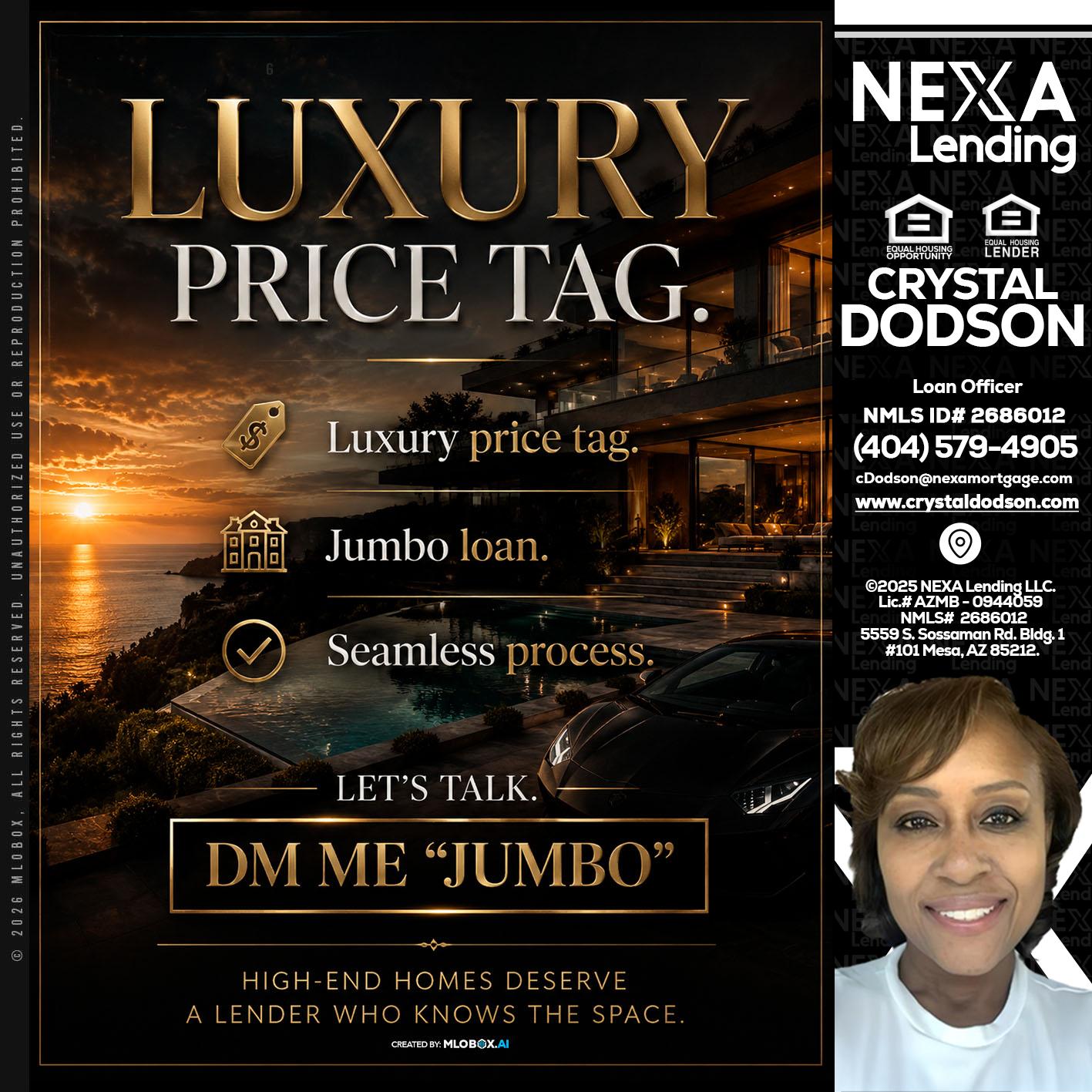 LUXURY PRICE - Crystal Dodson -Loan Officer