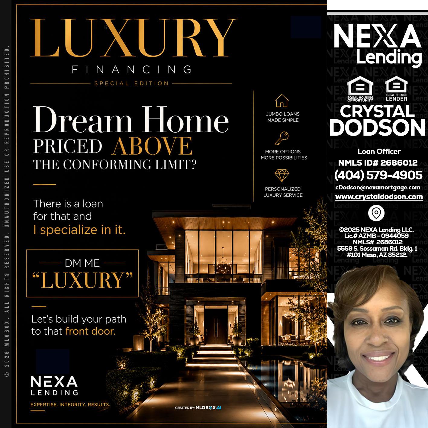 LUXURY - Crystal Dodson -Loan Officer