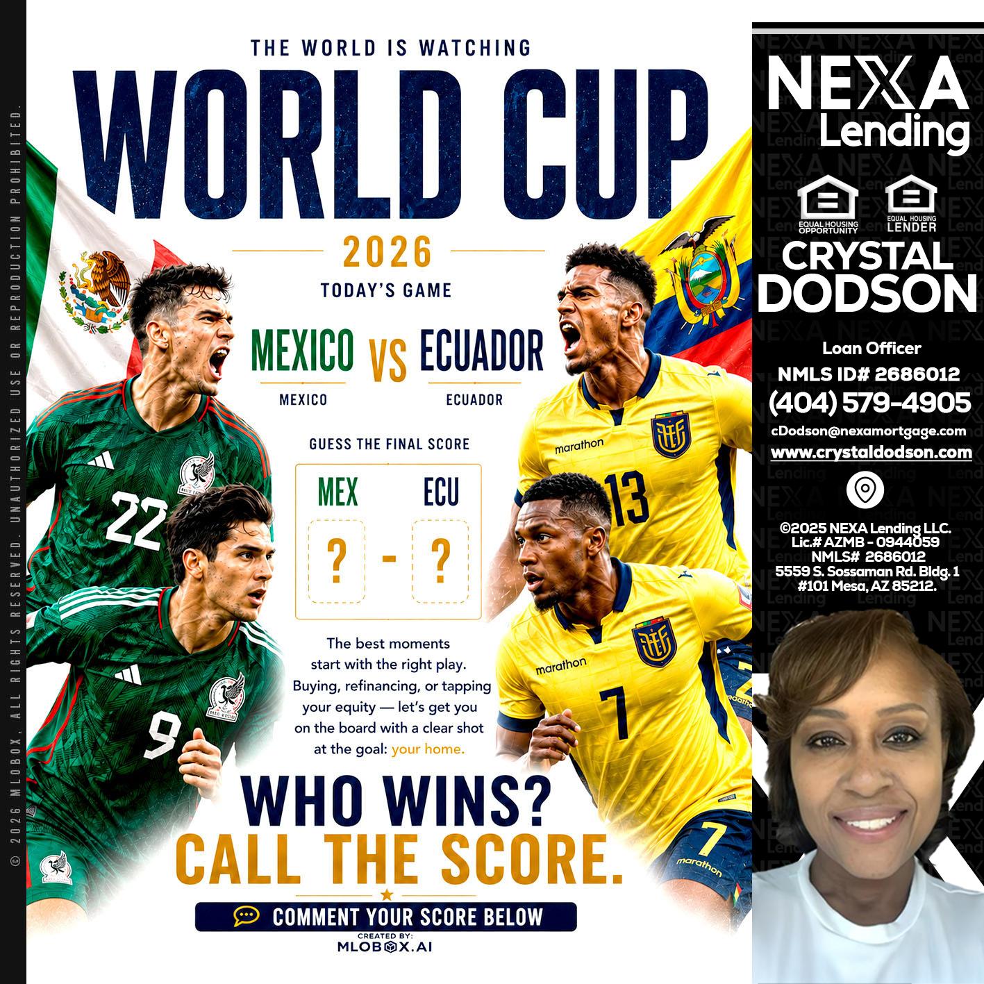WORLD CUP 2026 - Crystal Dodson -Loan Officer
