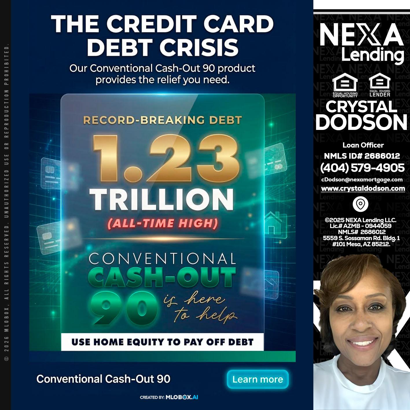 THE CREDIT CARD - Crystal Dodson -Loan Officer