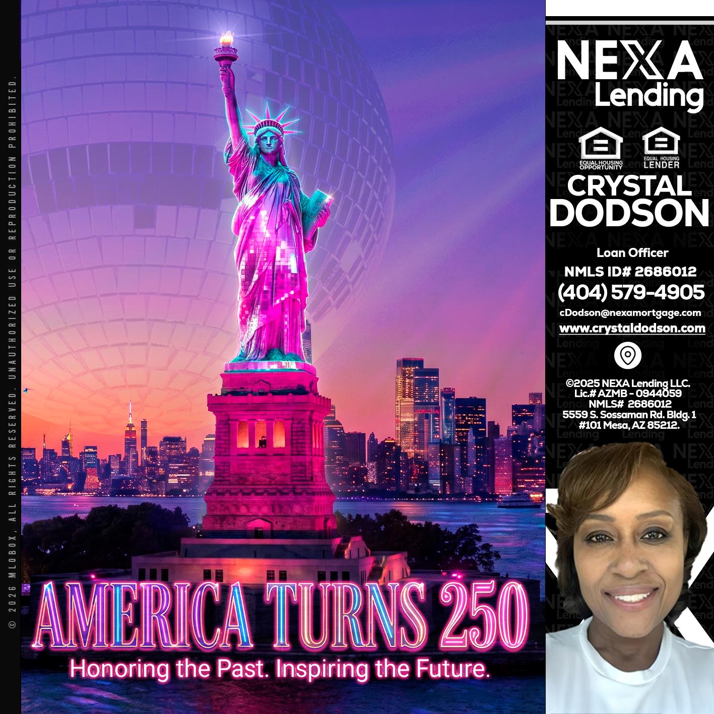 AMERICA TURNS 250 - Crystal Dodson -Loan Officer