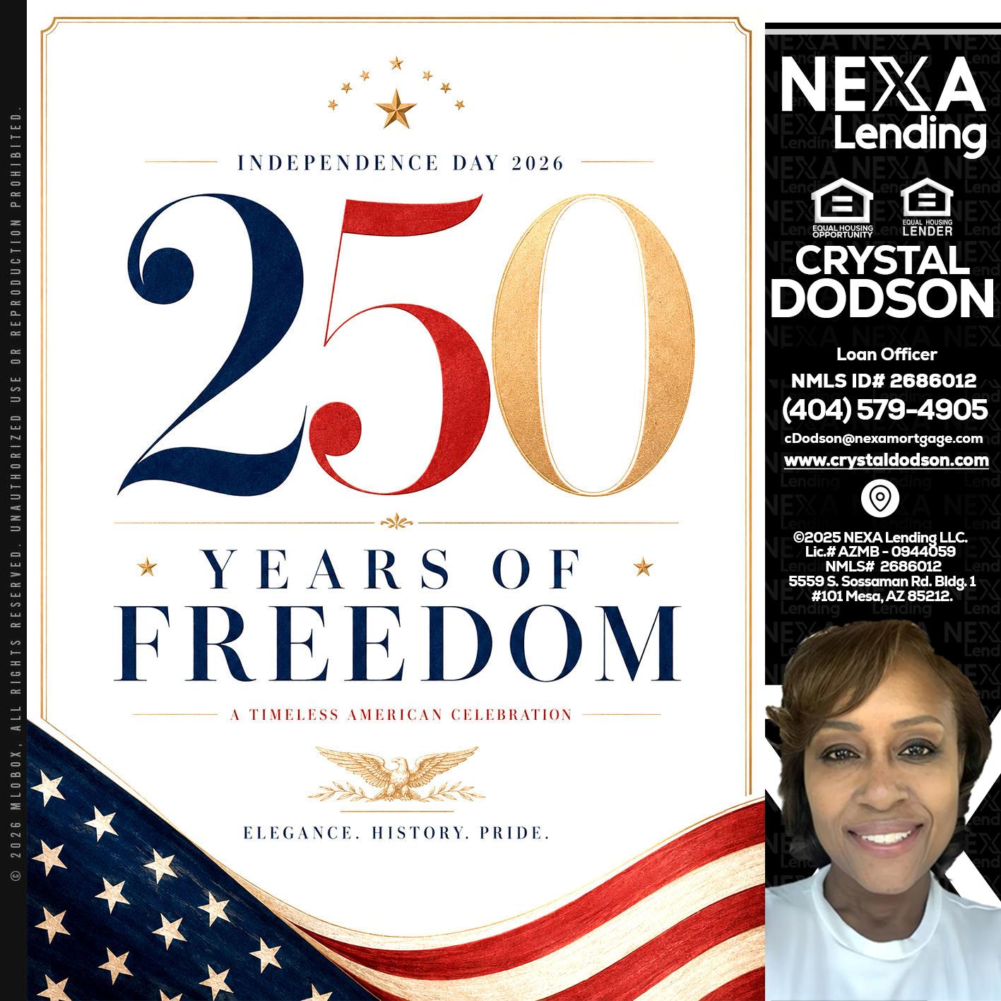 250 YEARS - Crystal Dodson -Loan Officer