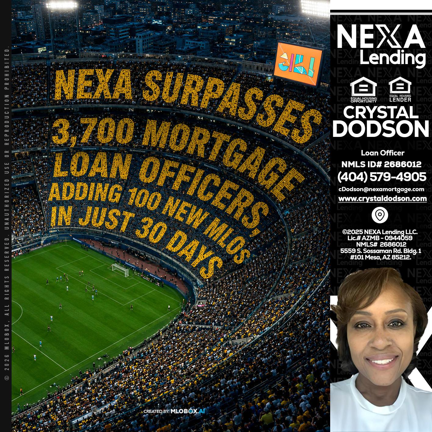 NEXA SURPASSES - Crystal Dodson -Loan Officer