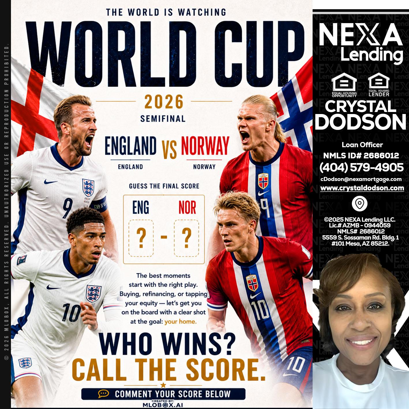 WORLD CUP 2026 - Crystal Dodson -Loan Officer