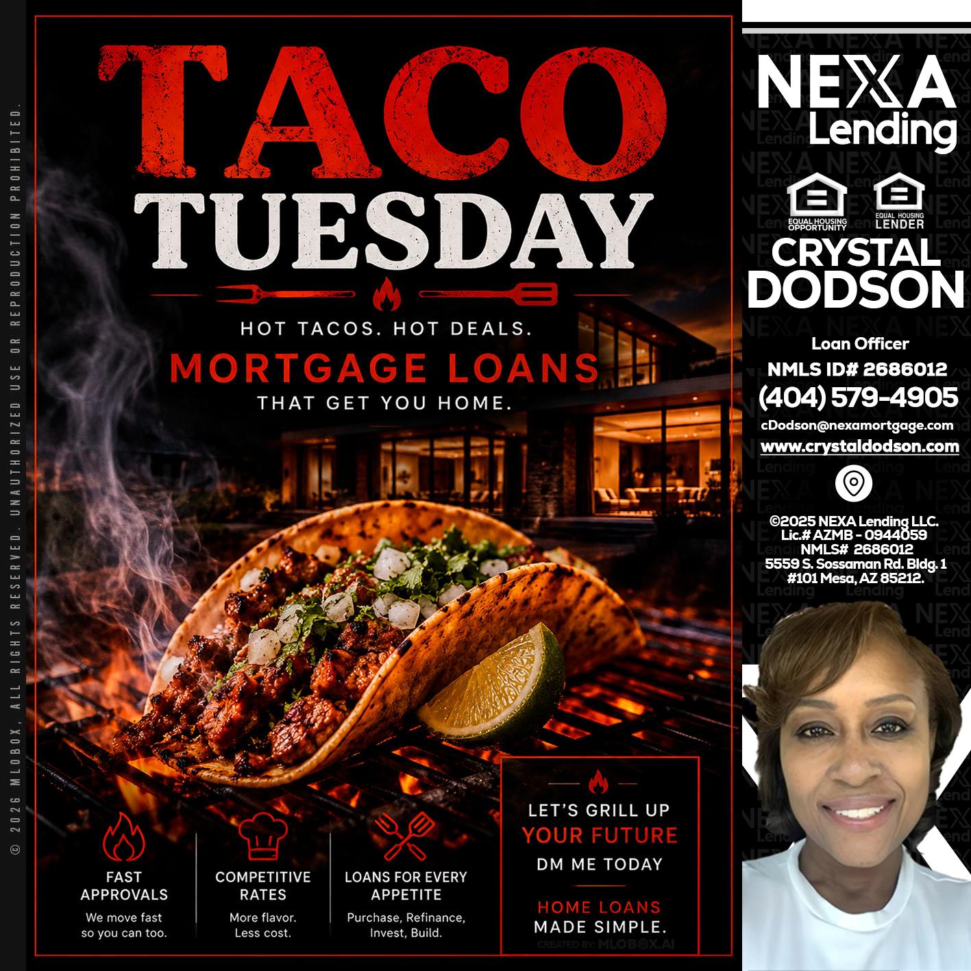 TACO TUESDAY - Crystal Dodson -Loan Officer