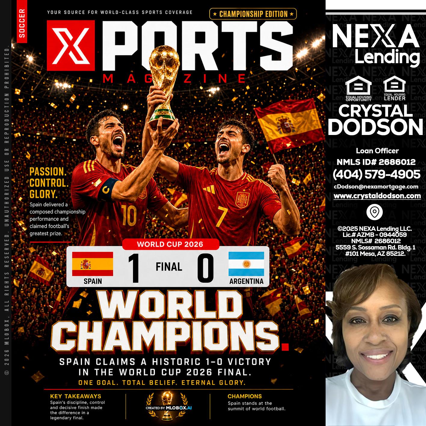 SPAIN CHAMPION - Crystal Dodson -Loan Officer
