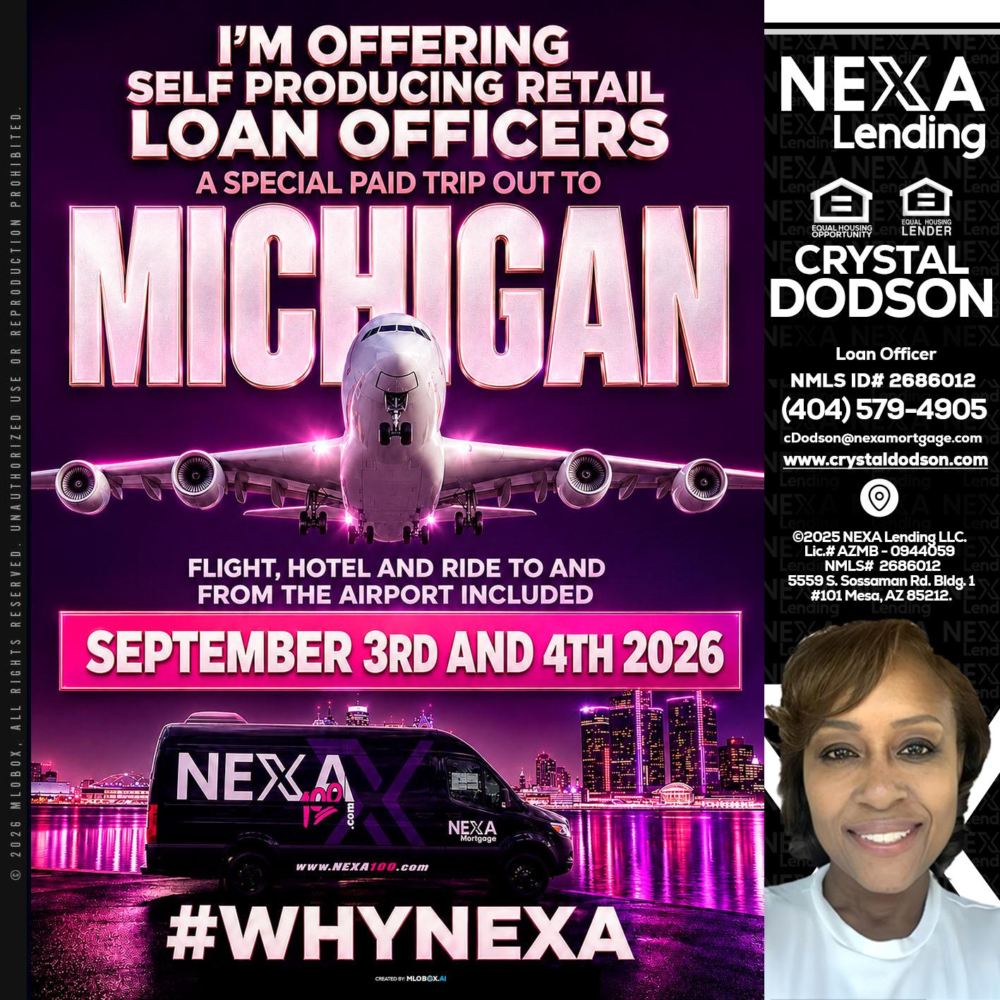 MICHIGAN TRIP - Crystal Dodson -Loan Officer