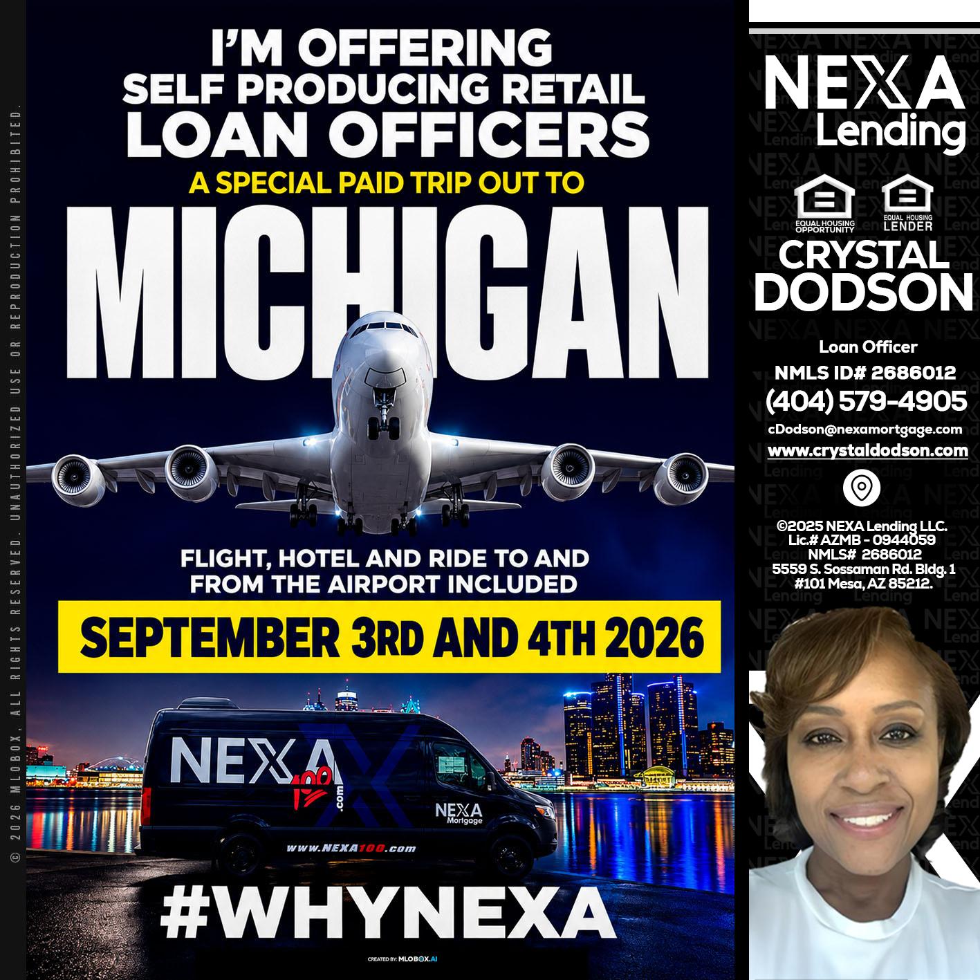 MICHIGAN - Crystal Dodson -Loan Officer