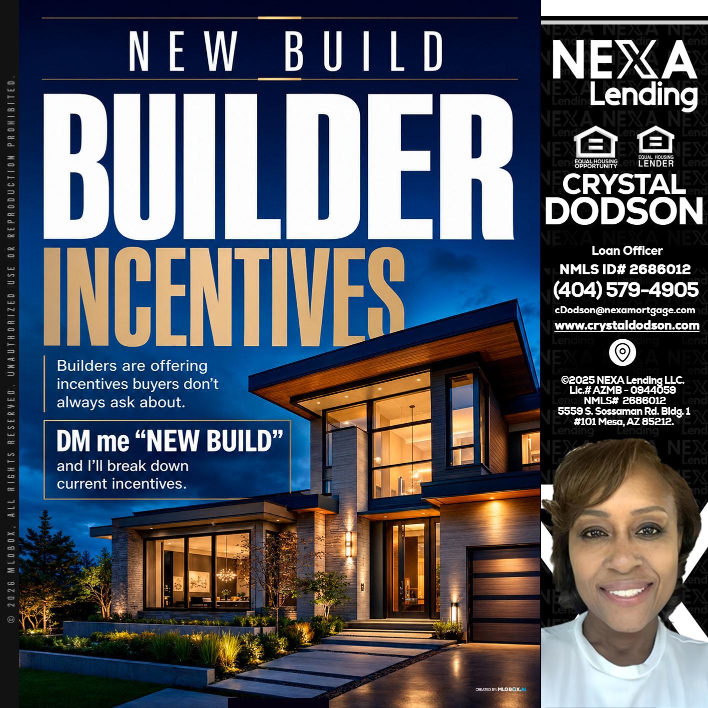 NEW BUILDER - Crystal Dodson -Loan Officer