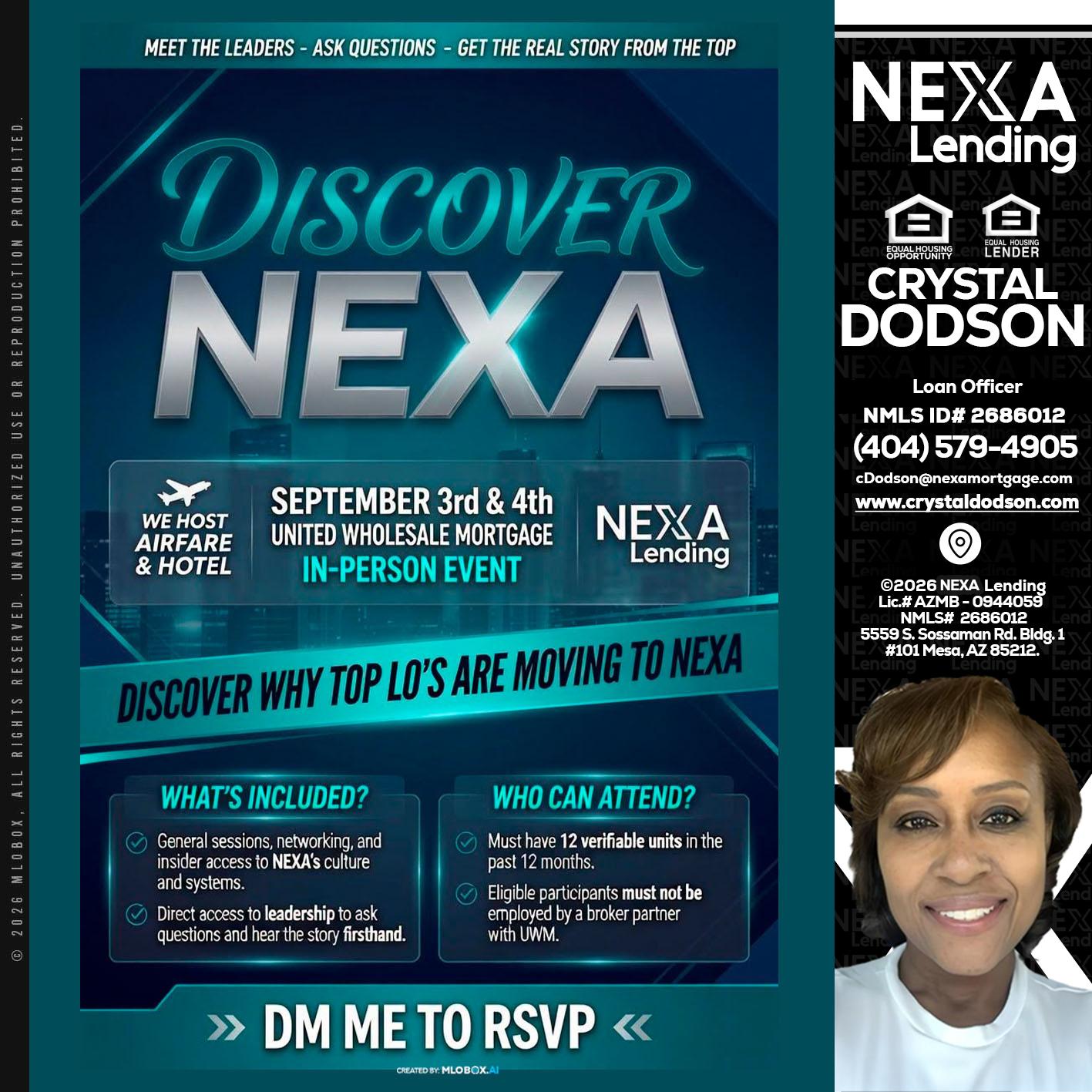 DISCOVER NEXA - Crystal Dodson -Loan Officer