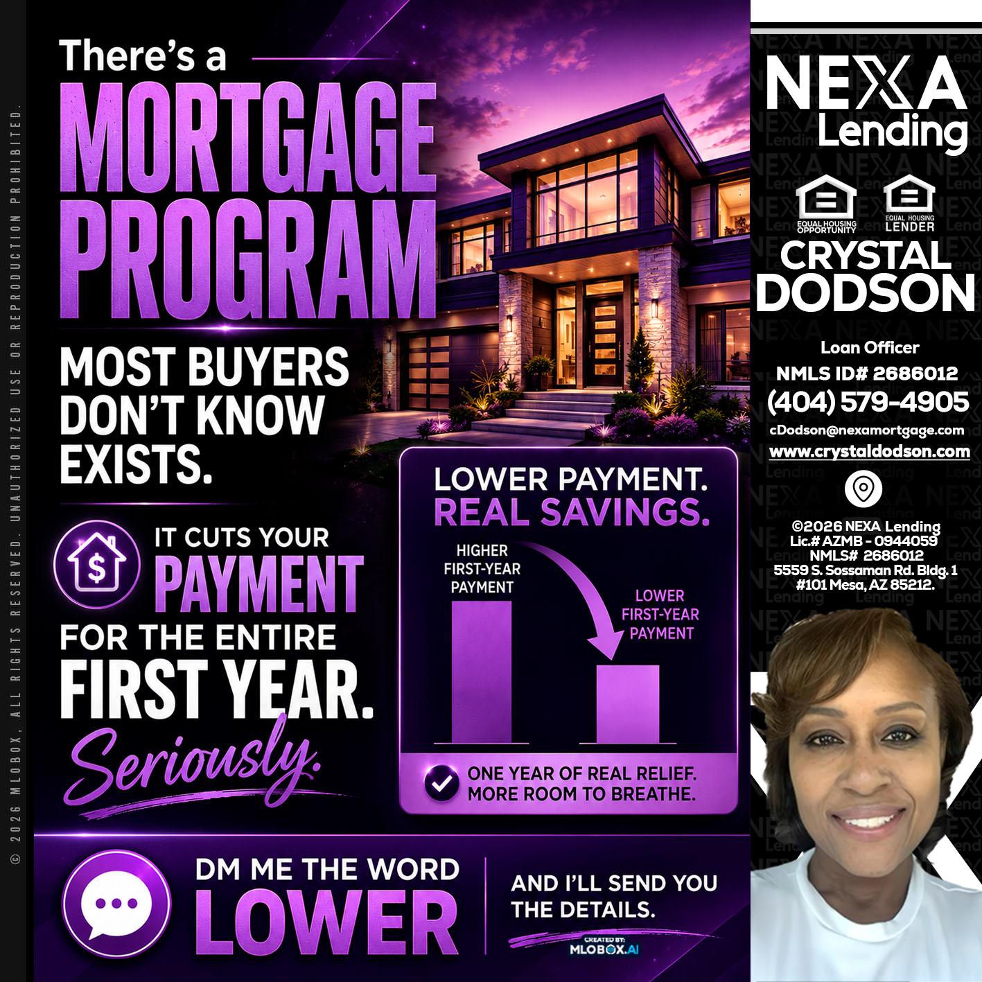 MORTGAGE PROGRAM - Crystal Dodson -Loan Officer