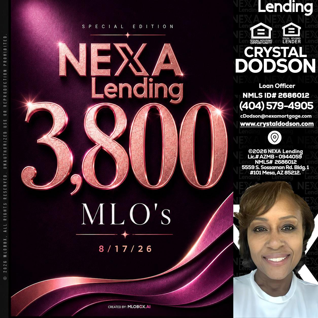 3800 MLOs - Crystal Dodson -Loan Officer
