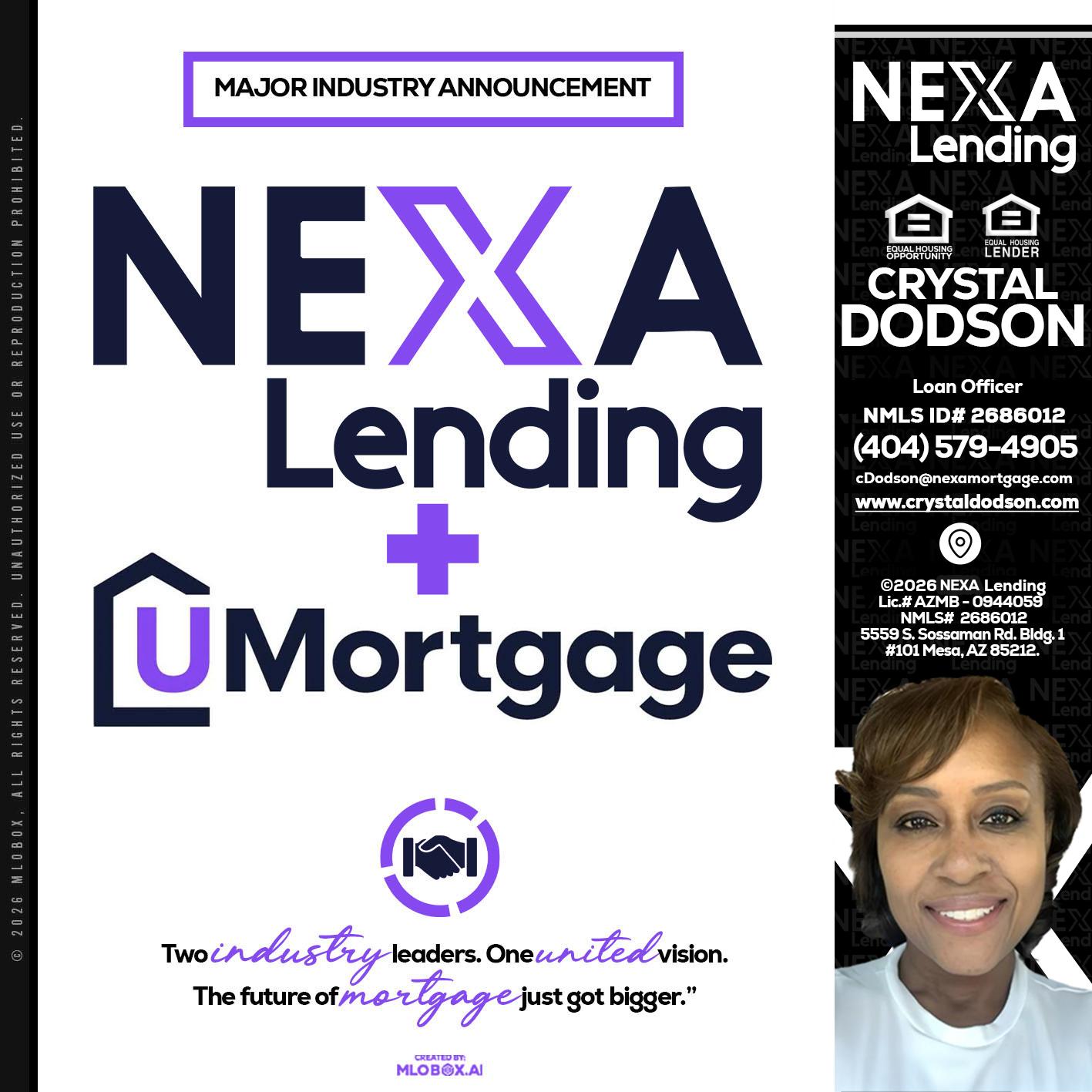 NEXA LENDING U MORTGAGE - Crystal Dodson -Loan Officer
