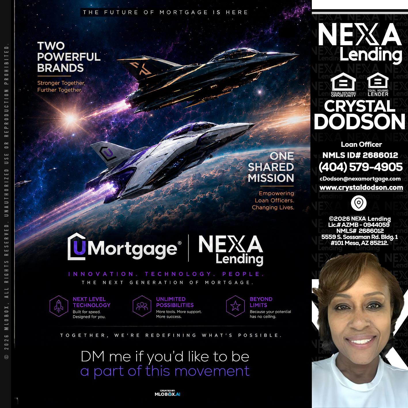 U Mortgage + NEXA lending - Crystal Dodson -Loan Officer