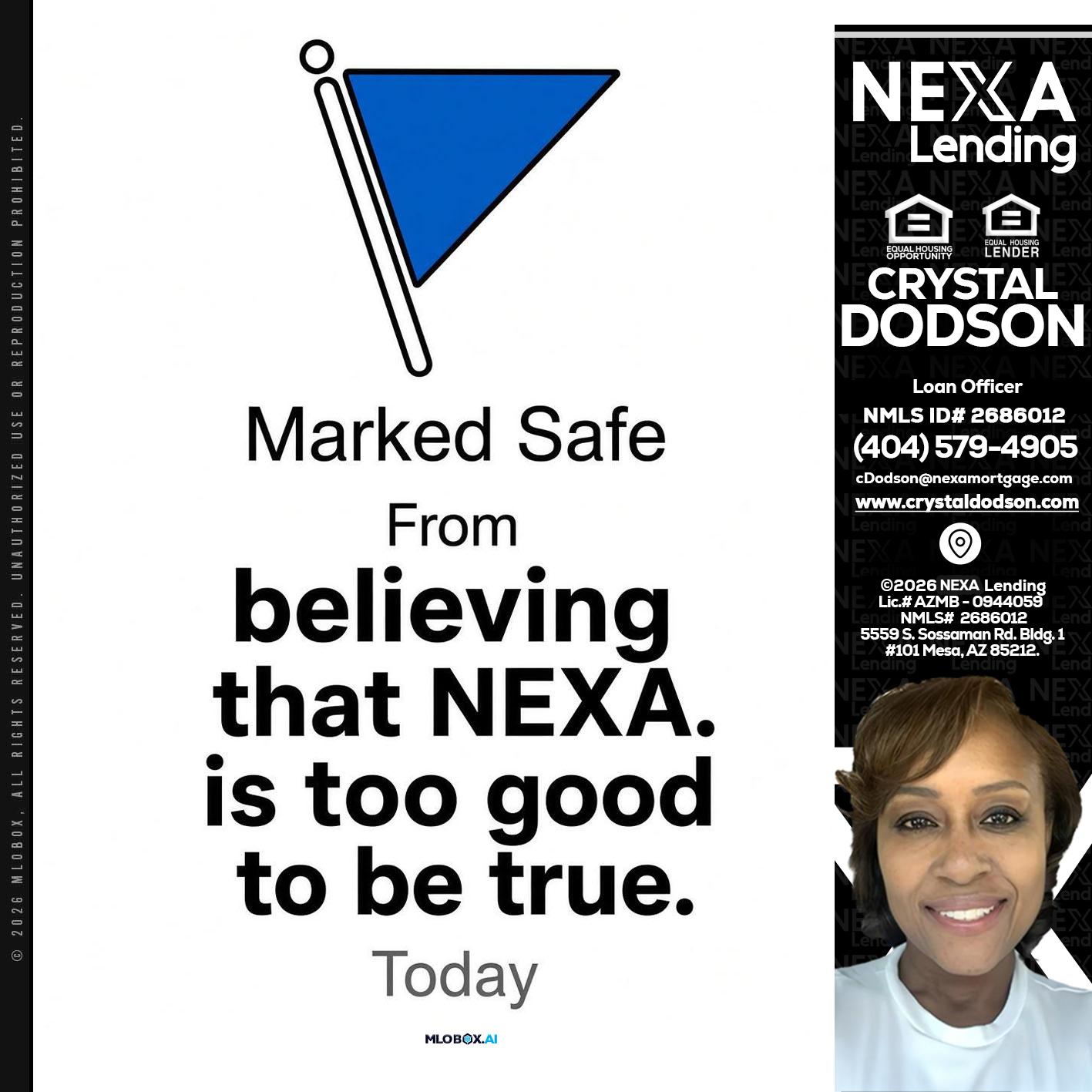 MARKED SAFE - Crystal Dodson -Loan Officer